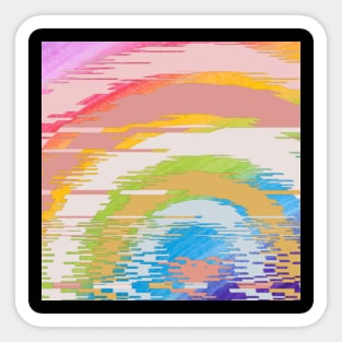 Queer Pride LQBTQ Rainbow Blended Pastel Color Effect Sticker